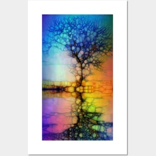 Rainbow tree Posters and Art